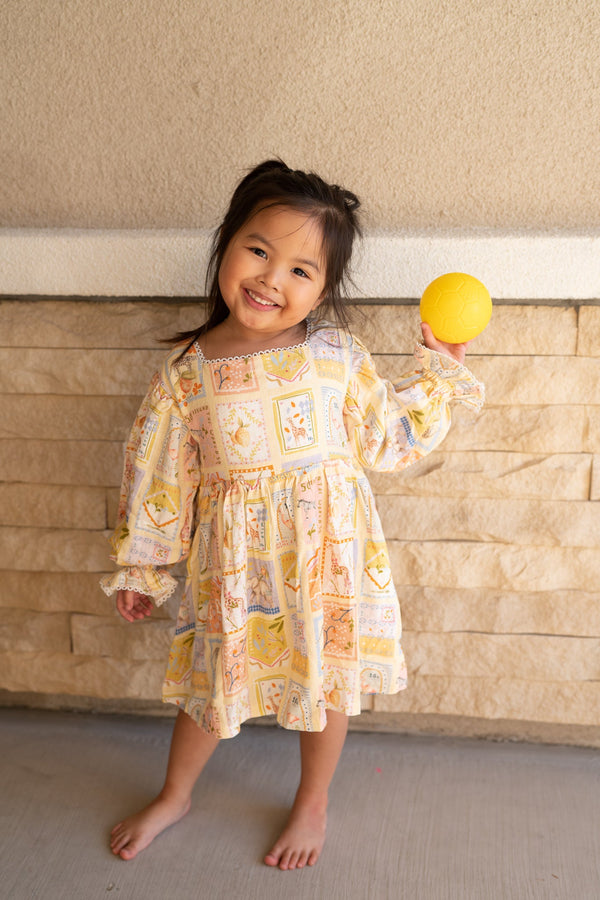 Vintage Stamps Dress - Love, Eloise