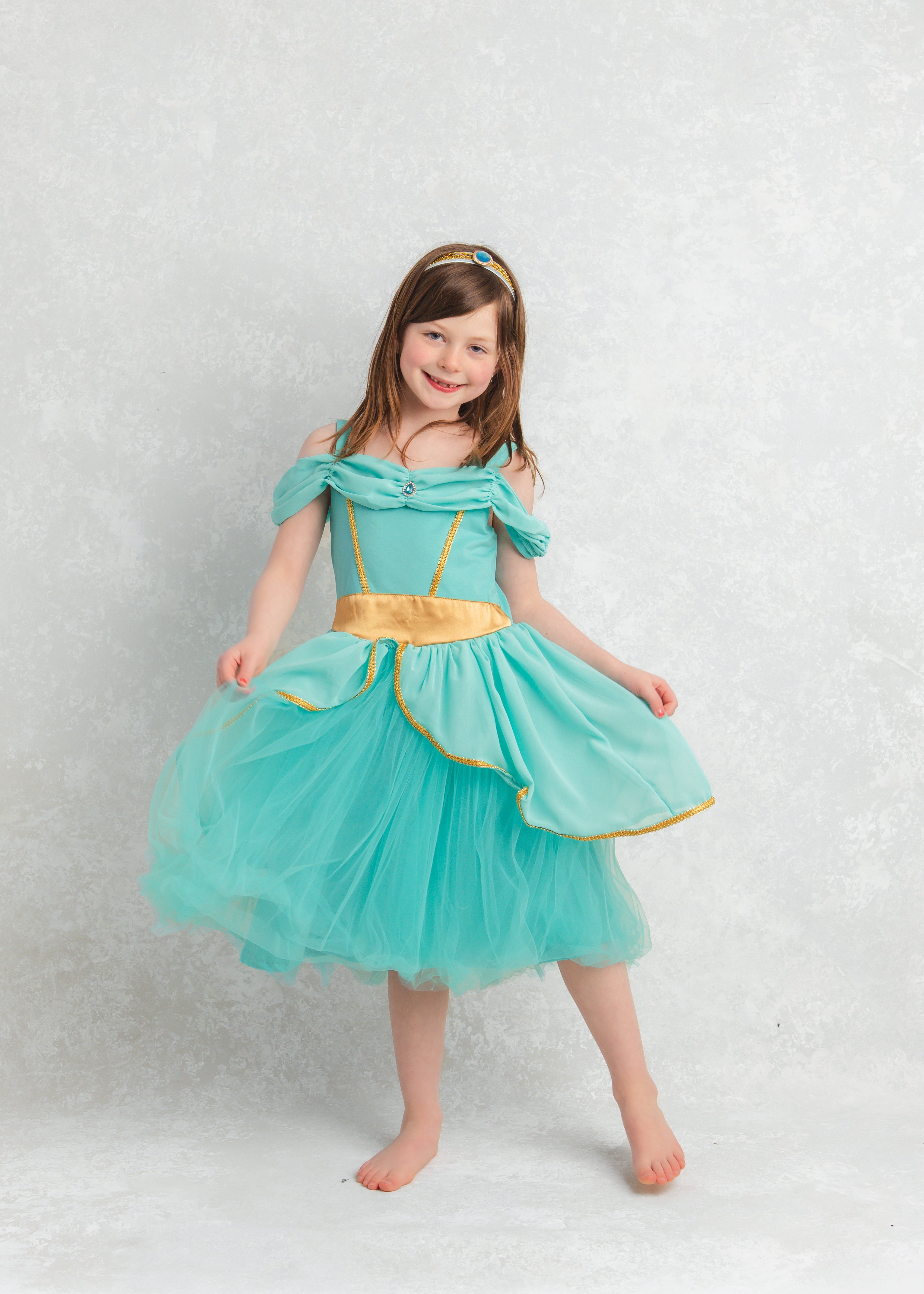 Arabian Princess Dress for Girls – Jasmine Inspired Tulle Gown