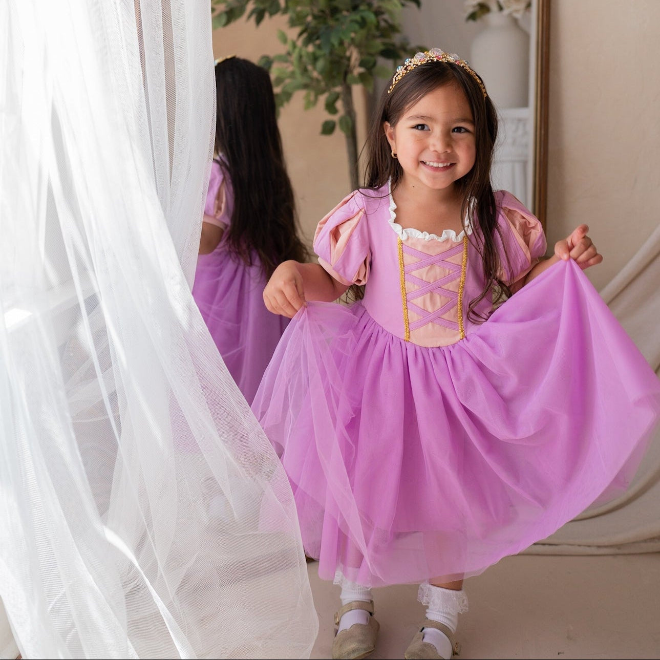tower princess dress Velvety Soft Once Upon a Tower Princess (Size 5-6)
